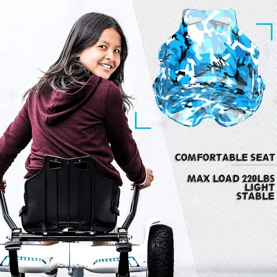 Produktbild von Hoverkart Go-Kart Sitzscooter Sitz für Hoverboard Sitz für Elektro Scooter Selbstausgleichender Elektroroller Kompatibel mit 6,5, 8.5zoll und 10 Zoll Scooter blau