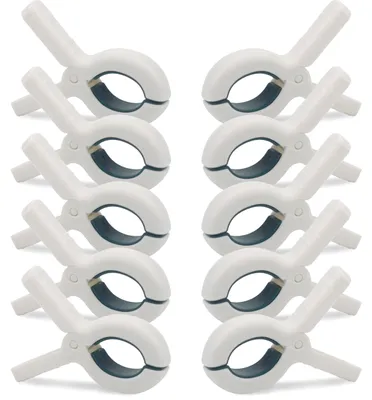10 Handtuchclips für Strandliegen, Blau, Kunststoff