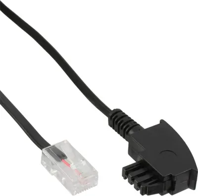 Image de InLine® 18525 Câble TAE-F pour routeur DSL, prise TAE-F sur RJ45 8P2C, 25m