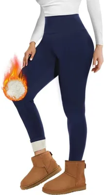 Productafbeelding van Thermolegging dames - Gevoerd met dikke pluche voering - Warme winterlegging