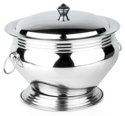 Produktbild von Vilde | Suppenterrine Edelstahl 5L mit Deckel - Suppenschüssel mit Griffen