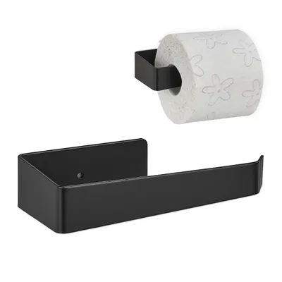 Produktbild von relaxdays Toilettenpapierhalter in Schwarz