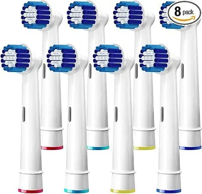 Produktbild von 8 Stück Aufsteckbürsten Kompatibel mit Braun Oral B Elektrische Zahnbürsten Ersatzbürsten Professional Care 500 600 1000 2000 2500 3000 5000 7000 und Vitality Pro Smart Genius