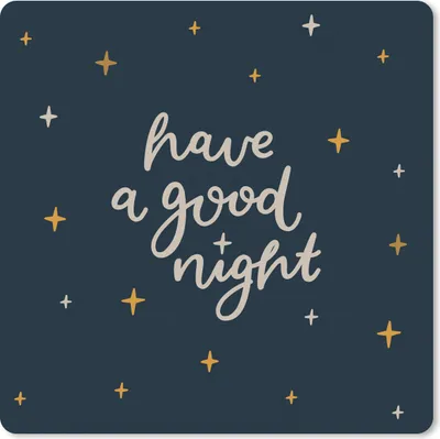 Produktbild von MuchoWow® Mauspad Mousepad Sprichwörter - Eine gute Nacht - Zitate - Kinder - Baby - Jungen - Mädchen 20x20 cm - Mousepads - Maus Mat - Pad - Mausunterlage - Desk Mat - Bureauartikeln