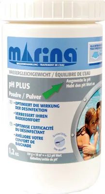 Zdjęcie produktu dla pH Plus (zawartość: 1,2 kg) bezchlorowa alternatywa, syfon pH+ do basenów, spa, brodzików i basenów pływackich