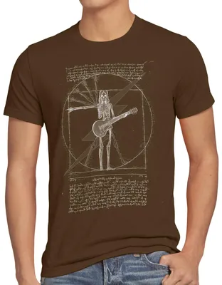 Produktbild von style3 Vinci Rock Herren T-Shirt musik festival vitruvianischer mensch