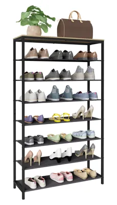 Immagine prodotto di Portascarpe | Dimensioni ca. H. 152 x W. 90 x D. 30 cm | Strato di scarpe in stile industriale | Scaffale con 7 scomparti - Taliro