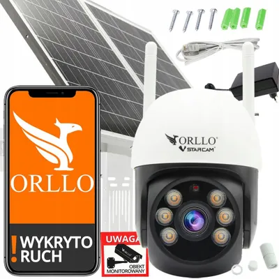 Zdjęcie produktu dla Kamera Solarna Obrotowa Zewnętrzna WiFi IP ORLLO Z16 Panel Fotowoltaiczny