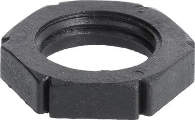 Produktbild von WISKA Gegenmutter PG9x1,41 GPA-09 Sechskant Polyamid (PA) Farbe tiefschwarz RAL 9005 - 1 Stück