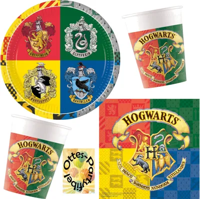 Produktbild von Harry-Potter-Party-Set 36tlg. für 8 Gäste - Teller Becher Servietten