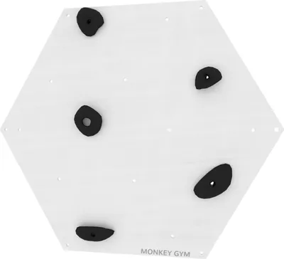 Zdjęcie produktu dla Moduł ścianki wspinaczkowej cube 1 biały z czarnymi uchwytami
