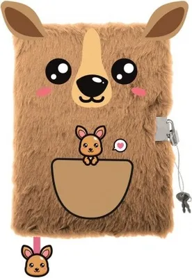 Image de A5 96k Kangourou Journal en peluche Kangourou Majewski