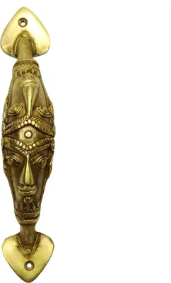 Produktbild von Türgriff - Türklinke - Türdrücker - Maske - Aztekenmaske - Griff - Messing gold