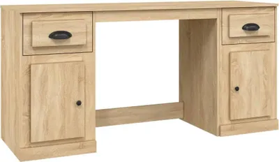 Obrázek produktu pro vidaXL Psací stůl s úložným prostorem Materiál: dub Sonoma