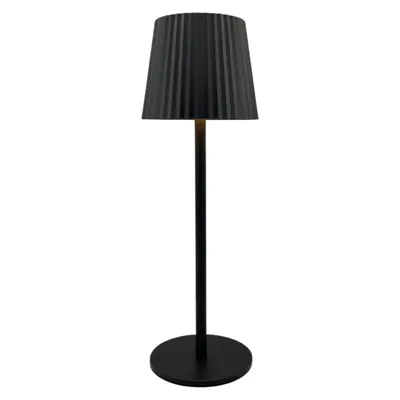 Produktbild von Coen Bakker Tischleuchte aufladbar außen dimmbar touch schwarz geriffelt 9x27,5cm
