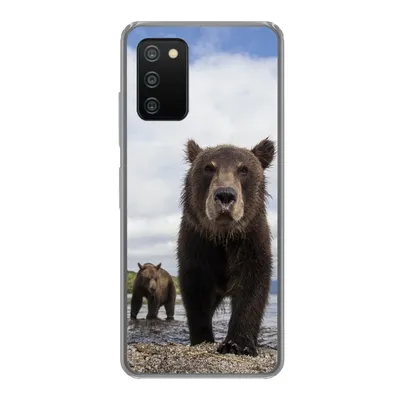 Produktbild von MuchoWow® Handyhülle Schutzhülle Hülle für Samsung Galaxy A03s Bär - Küste - Wasser Silikon Softcase Handy Hülle - Schutz