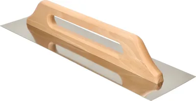 Image de KOTARBAU® Truelle de lissage en acier inoxydable 480 mm avec manche en bois sans denture