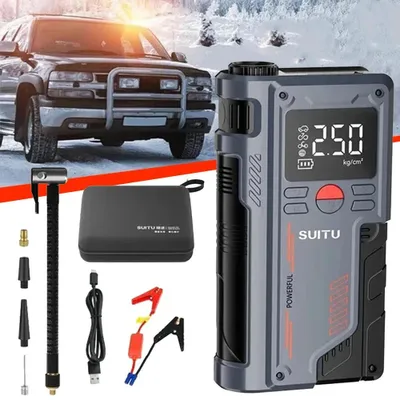 Produktbild von KFZ Starthilfe Powerbank Booster Autobatterie Starthilfegerät mit Luftkompressor