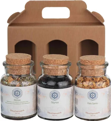 Produktbild von Räucherwerk Geschenkset Relax Styrax Palo Santo – Duft & Meditation
