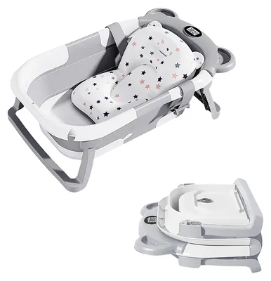 Immagine prodotto di Bagnetto per bambini, design pieghevole, termometro integrato, GRIGIO