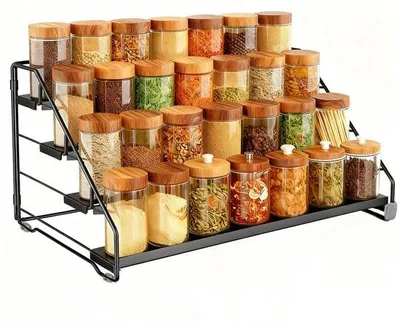 Produktbild von Famanu Kräuterregal freistehend mit 4 Ebenen - 34 x 26 x 21,5 cm