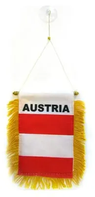 Produktbild von AZ FLAG Wimpel Österreich 15x10 cm Österreichische Polyester 100D Saugnapf