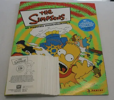 Produktbild von The Simpsons Die Springfield Sticker-Collection 2 - Sammelsticker - Komplettsatz + Album