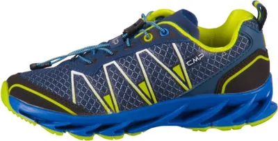 Image de CMP Kids Altak 2.0 chaussures de trekking en mesh de haute qualité pour garçons en bleu, semelle extérieure en TPR adhérente, système Quick-Lace avec poche pour lacets