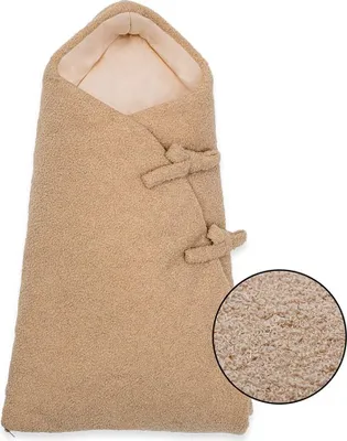 Image de Écharpe porte-bébé, sac de couchage New Baby Teddy beige, dimensions : 55 x 40 cm