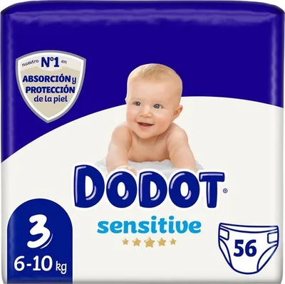 Obrázok produktu pre Dodot Sensitive T-3 56 jednotiek