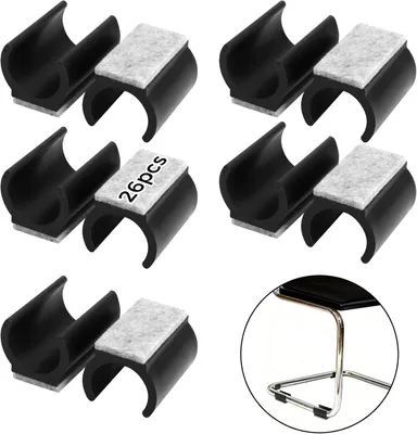 Produktbild von Stuhlgleiter 26 Stück, 21-26 mm, für Rundrohr, für Möbel