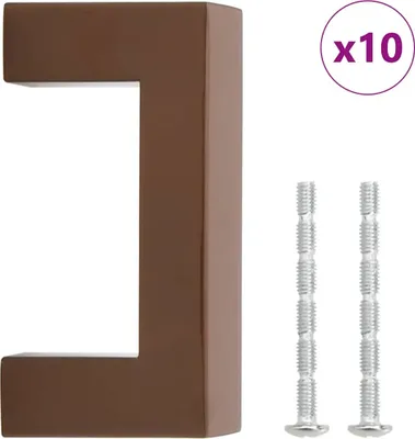 Obrázek produktu pro vidaXL Nábytkové úchytky 10 ks. Bronz 64 mm nerezová ocel