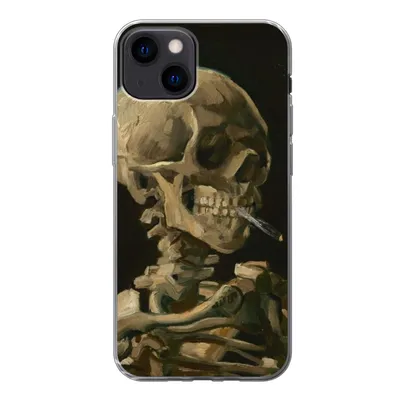 Obrázek produktu pro Kryt na mobilní telefon pro Apple iPhone 13 Hlava kostlivce s hořící cigaretou - Vincent van Gogh Silikonové měkké pouzdro