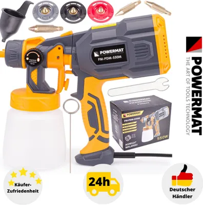 Produktbild von Farbsprühsystem 550W Farbsprühgerät Spritzpistole Wandfarbe Farbspritzgerät Set