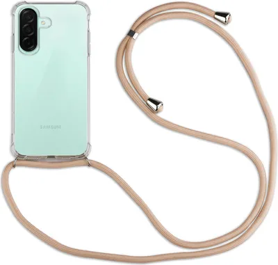 Produktbild von Handykette für Samsung Galaxy A26 Handyhülle mit Band Case TPU Hülle mit Kordel in Beige / Braun