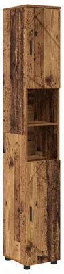 Obrázek produktu pro vidaXL Koupelnová skříňka s úložným prostorem s dvířky z regenerovaného dřeva 30 x 35 x 192 cm