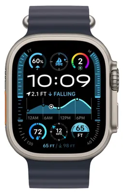 Zdjęcie produktu dla Apple MYPA3ZM/A, Band, Smartwatch, Granatowy (marynarski), Apple, Apple Watch Models 44mm 45mm 46mm 49mm, Fluoroelastomer, Tytan