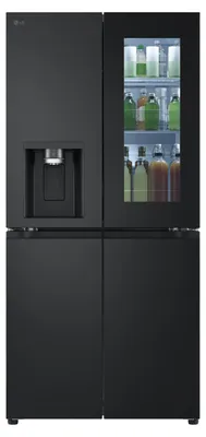 Obrázok produktu pre LG InstaView GMG860EPBE, Voľne stojaci, Viac dvierok, Čierna, 4 dvere/dverí, Essence Black Steel, Dotyk
