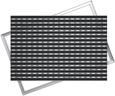 Produktbild von POLENTEX Premium Aluminium Fußmatte Heavy Duty mit Rahmen, 100x60, Schwarz, 22 mm, Gummieinlage, 500 kg/m²