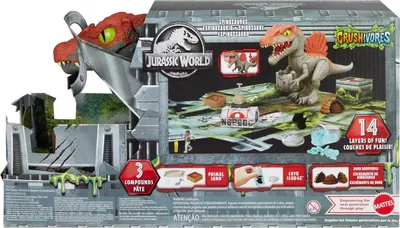 Zdjęcie produktu dla Mattel HTP71 Jurassic World Spinosaurus Crushivores Spielset