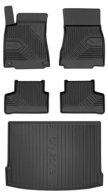 Produktbild von Gummimatten + Kofferraumwanne für Mercedes-Benz GLA H247 2019- (SUV/Crossover, oberer Ladeboden) – Schwarz, passgenau – Wielganizator
