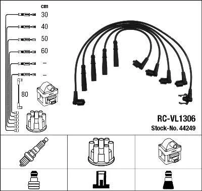 Produktbild von NGK 44249 Zündkabelsatz Zündleitungssatz für VOLVO 740 (744)