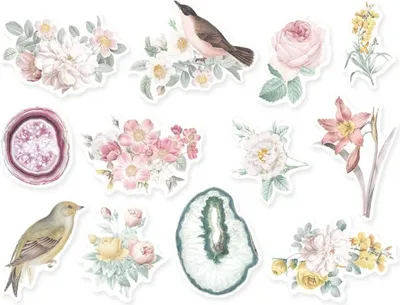 Produktbild von P13 - Papierelemente Scrapbooking - Precious - 12 Stück