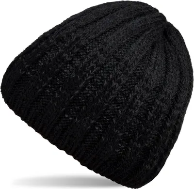 Produktbild von styleBREAKER Uni Strickmütze mit Farbverlauf und Rippstrickmuster, Thermo-Fleece Innenfutter, Winter Mütze 04024196