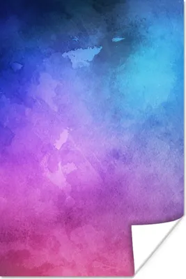 Produktbild von MuchoWow® Poster Aquarell - Lila - Blau - Abstrakt 80x120 cm - Papierdruck