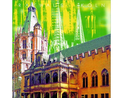 Produktbild von Glasbild Köln Rathaus 20x20 cm