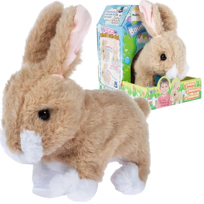 Produktbild von MalPlay Elektronisches Plüschtier | Beige | Interaktives Plüschspielzeug Hase | Geräusche und Reaktionen | für Kinder ab 3 Jahren | Kuscheltier