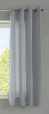 Produktbild von 1er Set Vorhänge Schal Ösen »Berlin« HxB 145x140 cm Grau Blickdicht Microsatin Lichtdurchlässig Uni Matt 20405N