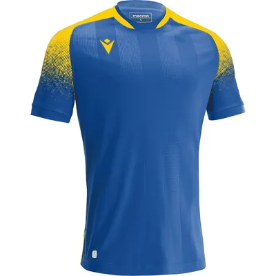 Image de Maillot Macron Alioth à manches courtes pour homme - Bleu roi / Jaune