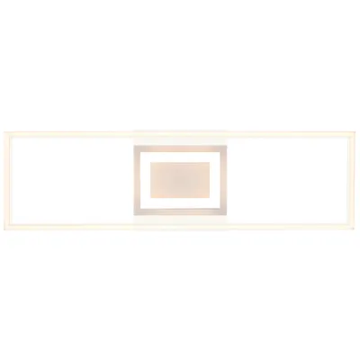 A modern white LED ceiling light with a rectangular design, shown against a white background.